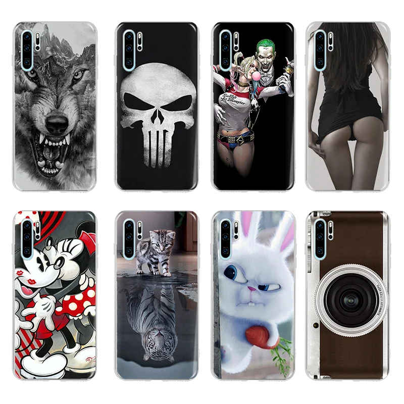 

MCMEME TPU Case Capa For Huawei P30 lite Pro P30lite P30Pro Silicone Phone Cover Print Painted Back Shells Flower Funda Coque