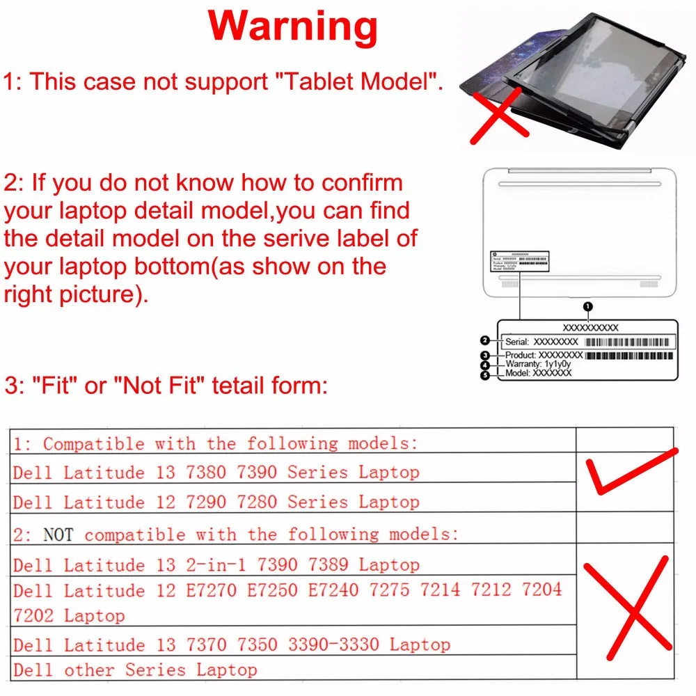 Protetora para 12.5 Alapmk Case Capa Dell Latitude 7290 7280 - 13 7380 7389 Laptop Não Caber Outros Modelos] - Imagem 2