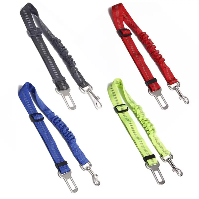 

Adjustable Pet Dog Seat Belt Dog Car Seatbelt Elastic Reflective Safety Rope Dog Carriers Seat Belt Dog Cat Supplies