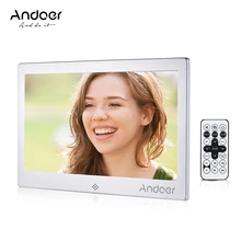 Andoer 1" LED Фоторамки 720 P видео музыка Календари часы TXT плеер 1024*600 Металл Фоторамки Дистанционное управление