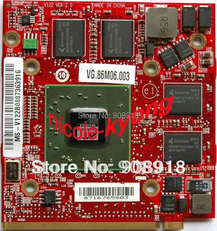 used full tested VGA Video card for Fujitsu Amilo A1667G A3667G M1439G M1639G M1667G M3667G M4438G M6453G Pi 1536 Pi1556