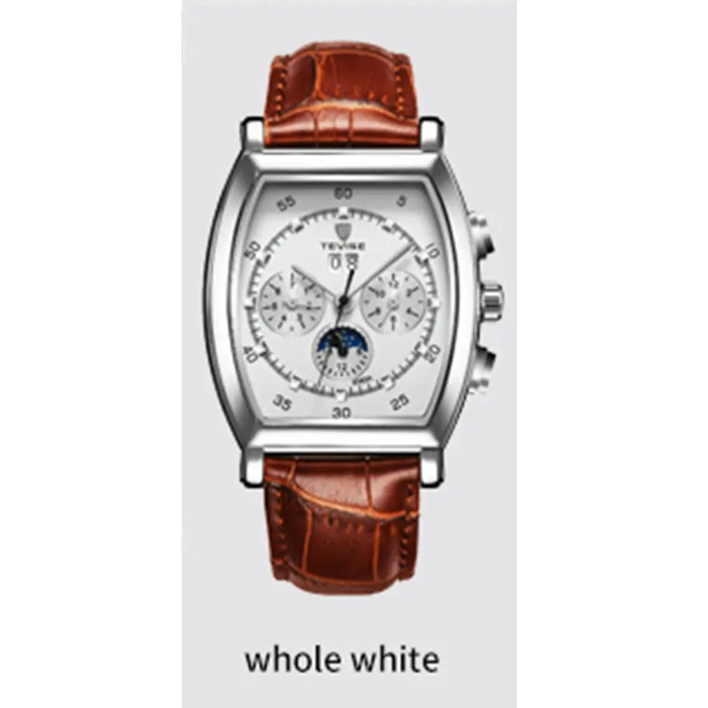 

TEVISE men's Automatic Watches Moon Phase Week Date Luminous Watch Male Clock Waterproof Mechanical Wristwatch relogio masculino