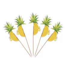 10 шт. Ананасовый Торт Топперы тропические Гавайи тема свадебный кекс декор украшения для мальчика День Рождения декоративные принадлежности для вечеринок