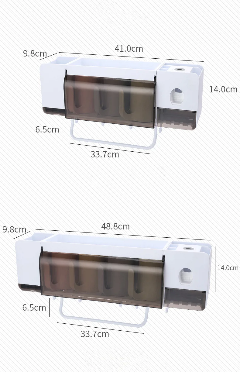Настенная подставка для зубных щеток с набором чашек Автоматический Диспенсер зубной пасты диспенсер Пылезащитная вешалка для полотенец для ванной Органайзер