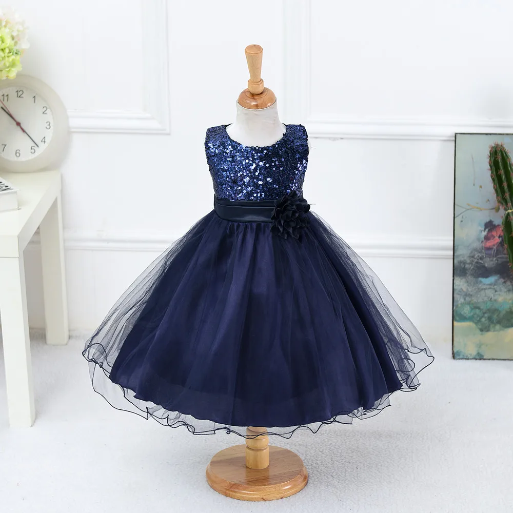

2018 New Summer Sequins Decorative Princess Girls Dresses For Girls Party And Wedding Dress Baby Clothing Vestidos Infantis