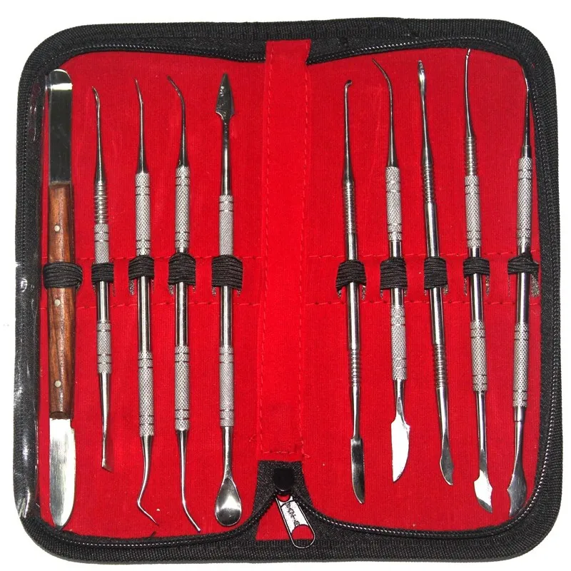 10pcs/pack Teeth Wax Carving Instrument Set Dentist Lab Tools Stainless