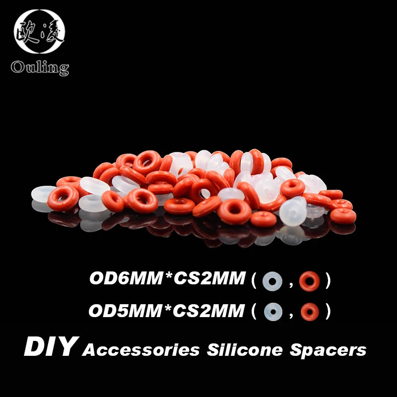 50pcs Bracelets Silicone O Rings Necklace Rubber Orings Suitable For