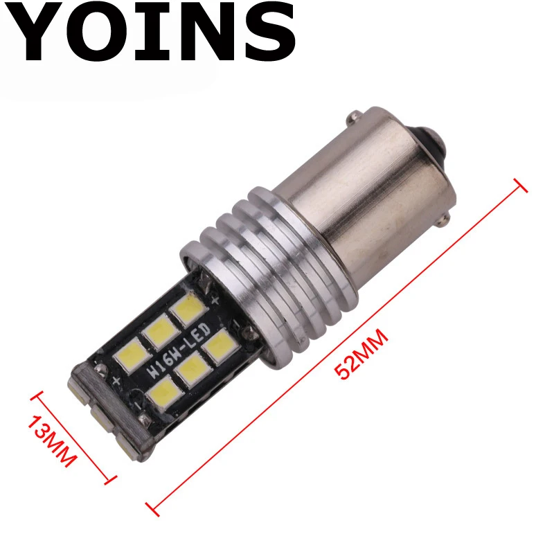 2 шт. 1156 BA15S Canbus супер яркий 12В дневные ходовые огни S25 2835 15 SMD светодиодный P21W