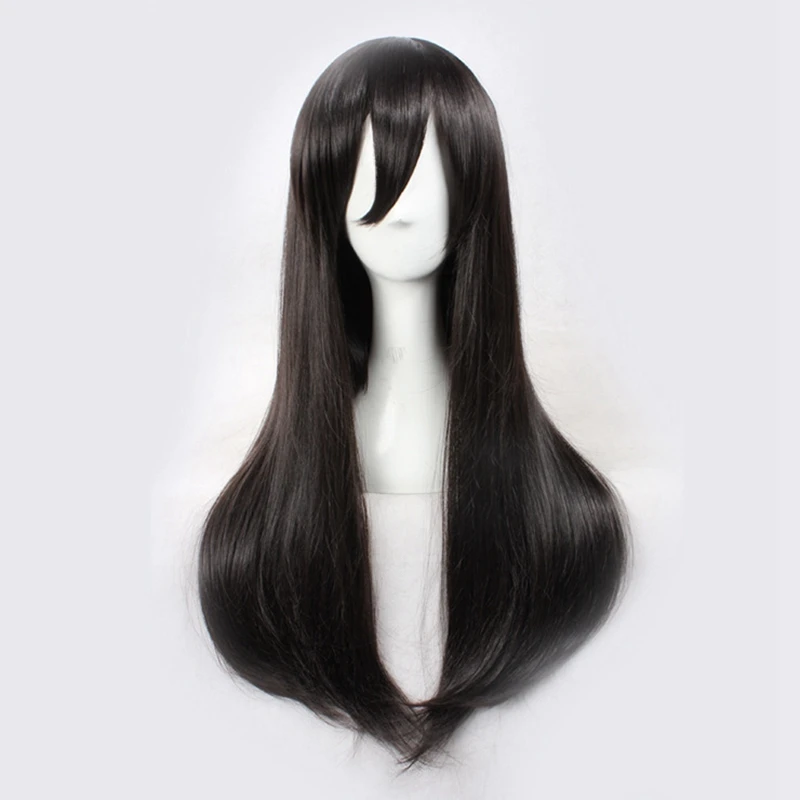 

MekakuCity Actors Tateyama Ayano Cosplay Wigs for Women Female Fake Hair 70cm Long Straight Synthetic Hair Wig Dark Brown