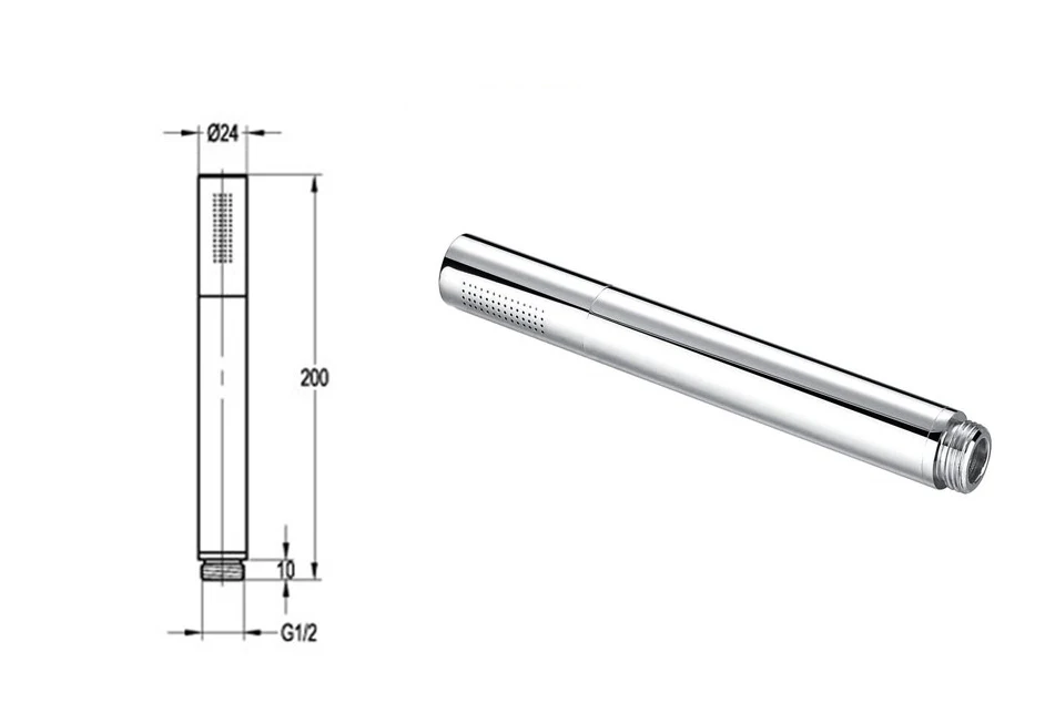 round shower size