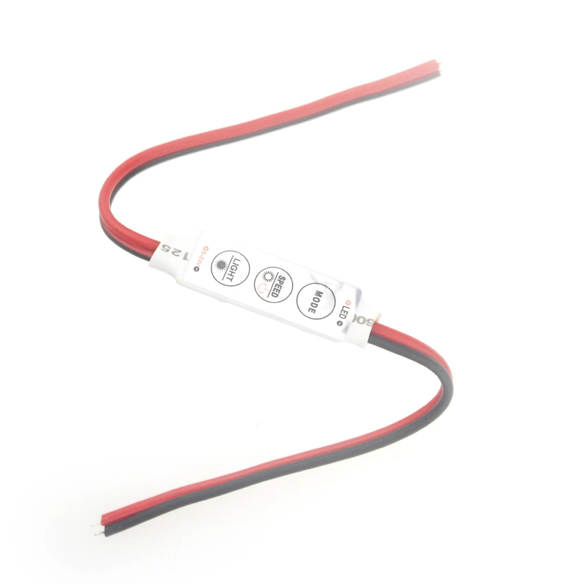 Mini pwm led dimmer 12v 24v 3 key led strip dimmer switch control 3528 5050 single color led strip 12v 144w 24v 288w