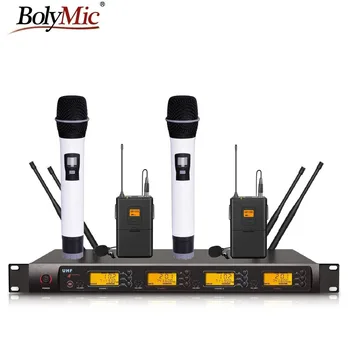 

Bolymic professional 4 channels uhf wireless microphone lapel Cordless Microphone