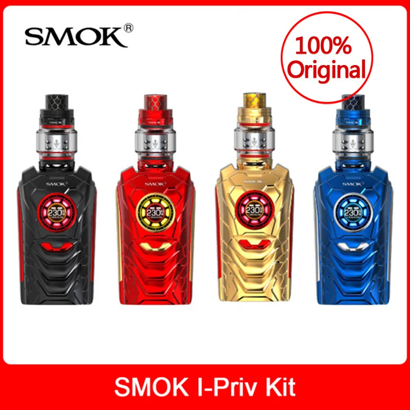 Original SMOK I-Priv Vape Kit 230W +TFV12 Prince Tank 8ML + Mesh/Strip Coils Electronic cigarette smok i priv box mod vape kit