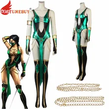 CostumeBuy игра mmoral Kombat X Jade косплей Женский костюм сексуальный Хэллоуин Карнавальный костюм L3920