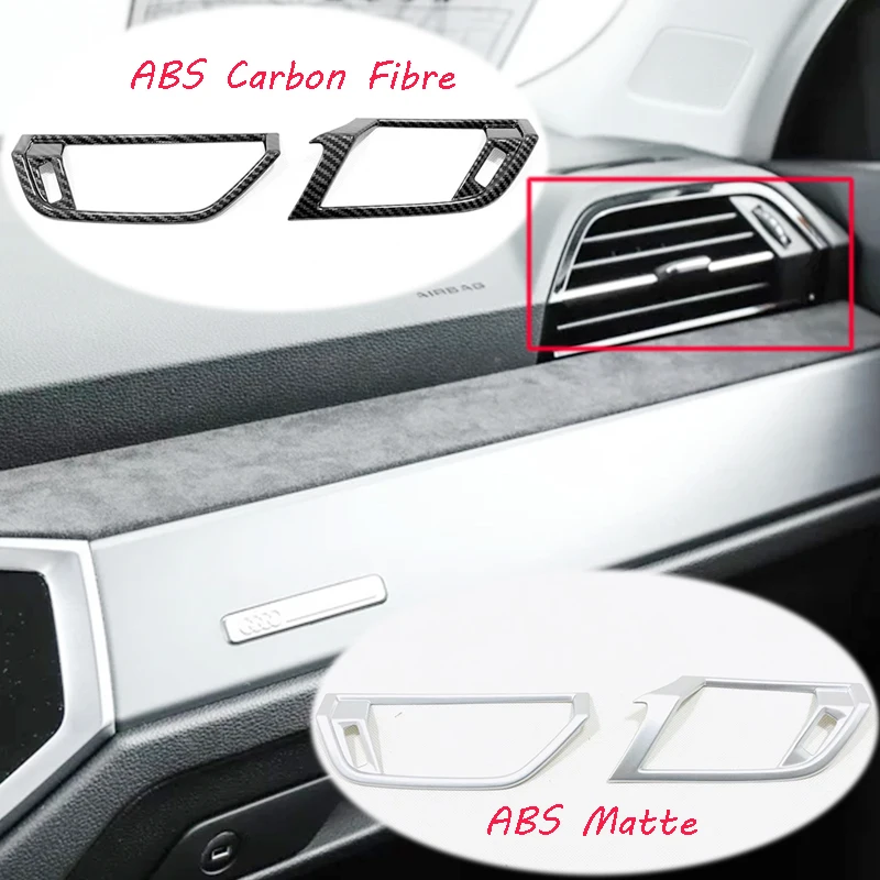 ABS матовое/углеродное волокно для Audi Q3 Высококачественная Автомобильная левая и правая крышка для воздуховода отделка автомобиля Стайлинг Аксессуары 2 шт
