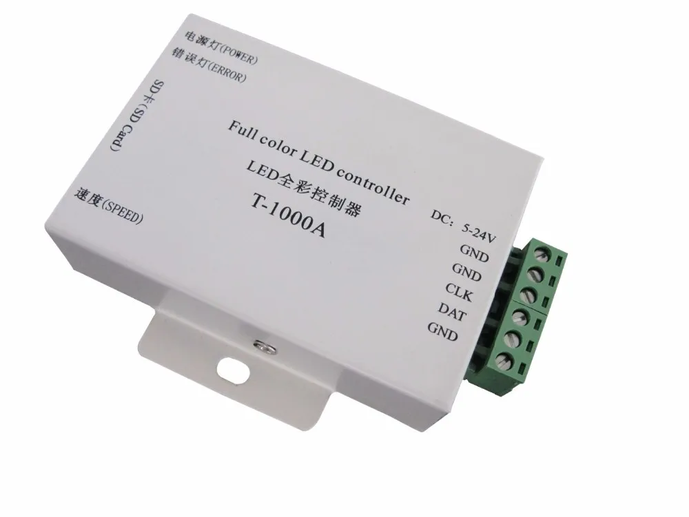 T-1000A, sd-карта светодиодный пиксельный контроллер; off-line; выход сигнала SPI; с одним выходным портом; 1024 пикселей управления светодиодный