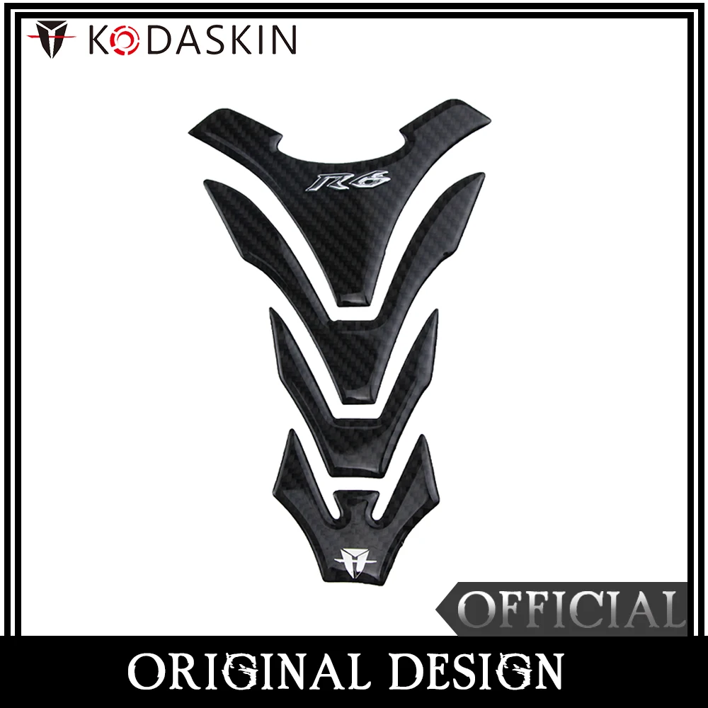 KODASKIN Carbon Tank Pad Sticker Decal Emblem GRIPPER STOMP GRIPS EASY for YZF600 R6 | Автомобили и мотоциклы