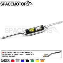 Серебряный 22 мм руль с pro taper площадку внедорожных pro питбайк Байк moto rcycle moto CRF YZF DRZ TTR KLX 200 225 230 250 400
