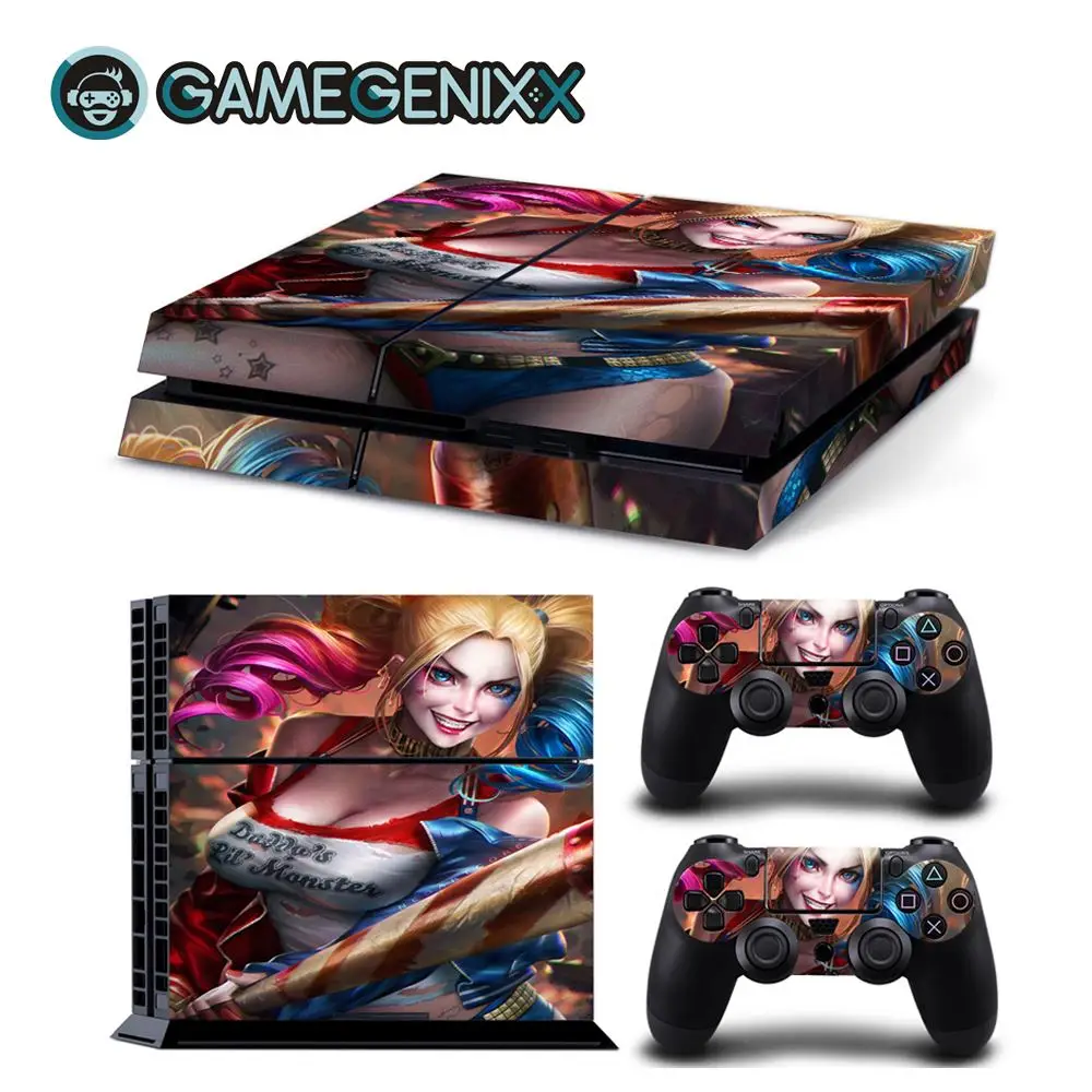 Защитная Наклейка на кожу GAMEGENIXX Съемная крышка для консоли PS4 и 2 контроллера Harley