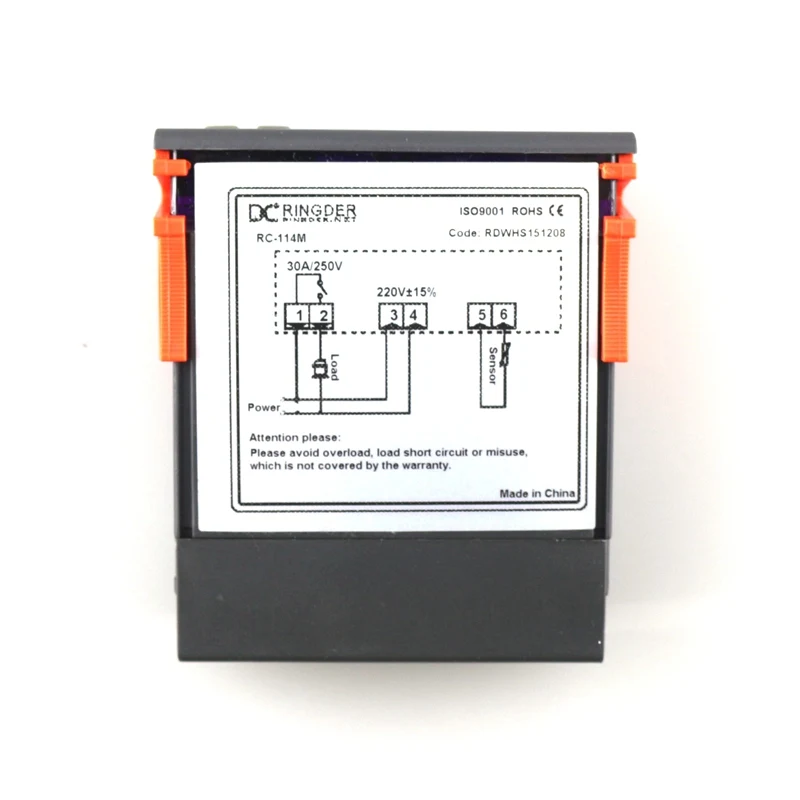 RC-114M цифровой регулятор температуры 220 V/30A-30~ 300 C Термостат Регулятор релейный выход с датчиком NTC