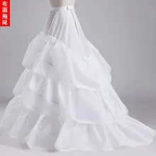 Q08 3 обручи 3 слои юбке нижняя большой юбка свадебное платье длинный хвост Jupon
