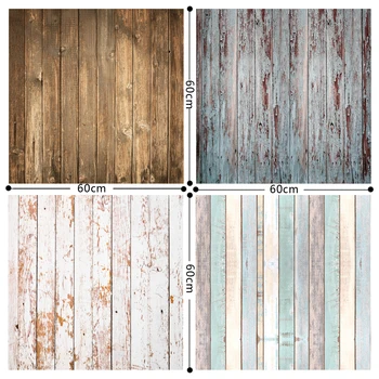 

HUAYI 4pc 0.6x0.6m Wood Floor Backdrop Backgrounds Studio Photography Props Backdrops for small objects GY-014