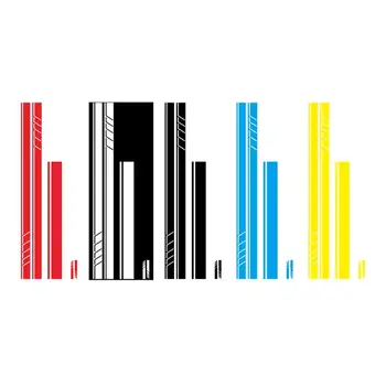 

1Set Sport Racing Stripes Car Styling Door Side Skirt Sticker Auto Body Vinyl Decals For Rear View Mirror, Hood, Car Side Body