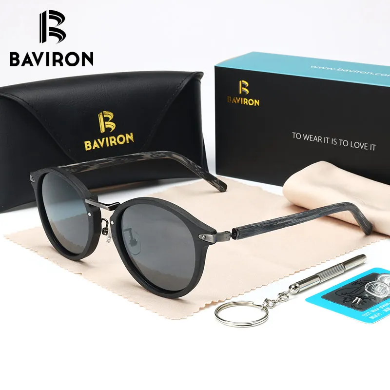BAVIRON 2018 ацетатные солнцезащитные очки унисекс Ретро круглые ручная работа
