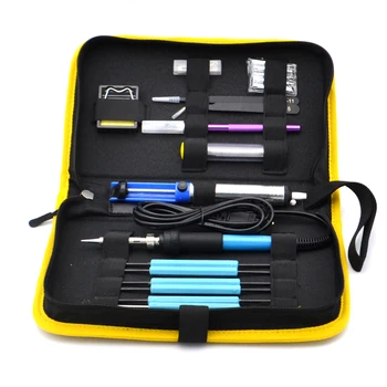 

Eu Plug Adjustable Temperature Electric Soldering Iron Kit Tips Portable Welding Tweezers Solder Wire 220v 60w power tool
