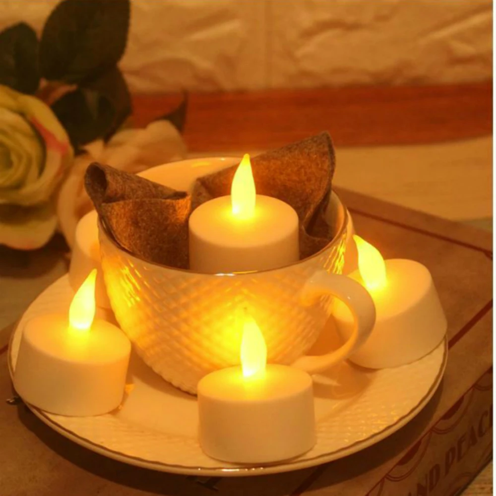 HUSUYUHU SISI Rechargeable LED Candle Light Flameless 12 LED Lights Lasting Shine Battery Windproof Portable Multi-color HUSUYUHU SISI Rechargeable LED Candle Light Flameless 12 LED Lights Lasting Shine Battery Windproof Portable Multi-color