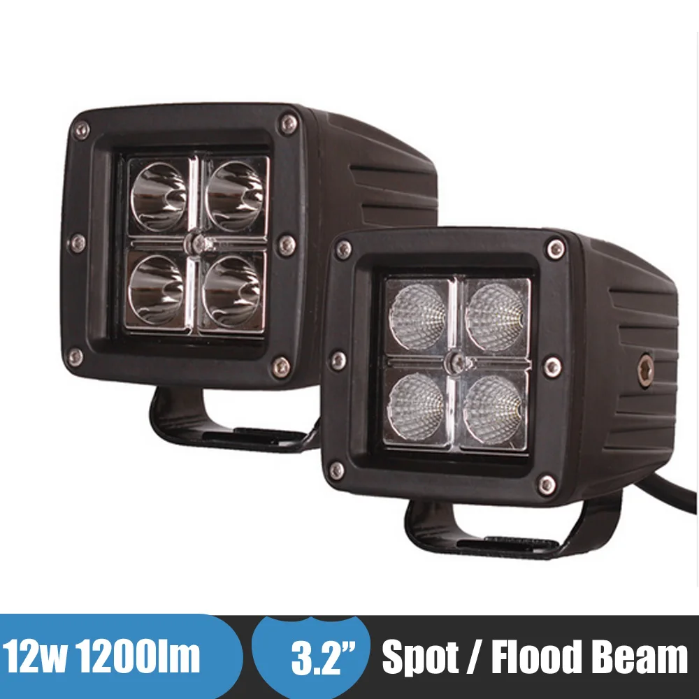 

12w Car LED Light Bar Fog Light Offroad Work Light for Jeep 4x4 4WD AWD Suv Golf Cart 12v 24v Driving Lamp Motorcycle Headlight