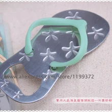 DHL,, 200 шт., Пляжная тема, флип-флоп, открывалка для бутылок вина с морской звездой, подарок на свадьбу, свадебный душ, подарок для гостей, синий, розовый