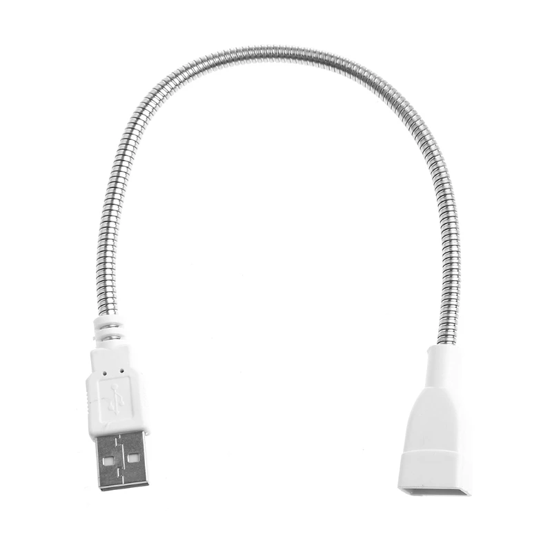 

Flexible Metal Hose Power Supply USB Adapter Cable Extension Cord For Lamp Fan
