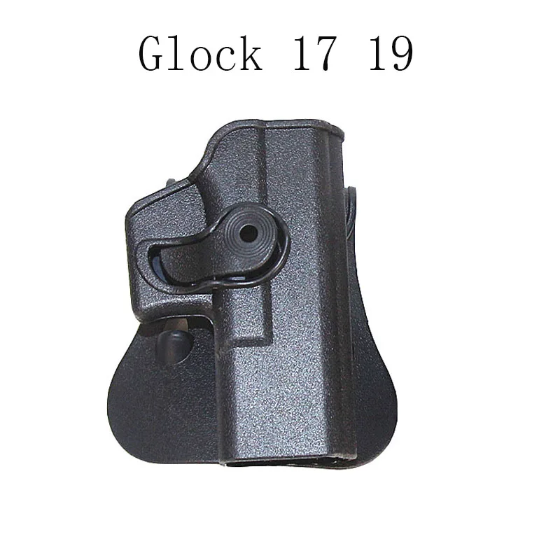 IMI быстросъемный Пистолет Кобура Правая рука ремень для Glock 17 19 M9 1911 Airsoft кобура для пистолета охоты боевой стрельбы с мешочком - Цвет: Only Glock holster