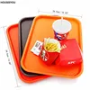 New 10*14" Rectangle Environmentally Friendly Plastic Fast Food Tray Restaurant Trays Serving Tray Kitchen Bar Dinnerware 2