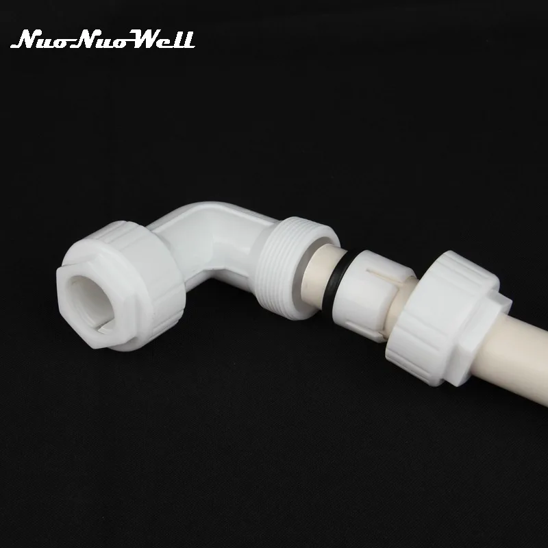 

1pc NuoNuoWell POM OD 25mm Water Pipe Repair Elbow Quick Connector Hard Tube Joint Garden Irrigation Watering Fish Tank Adapter