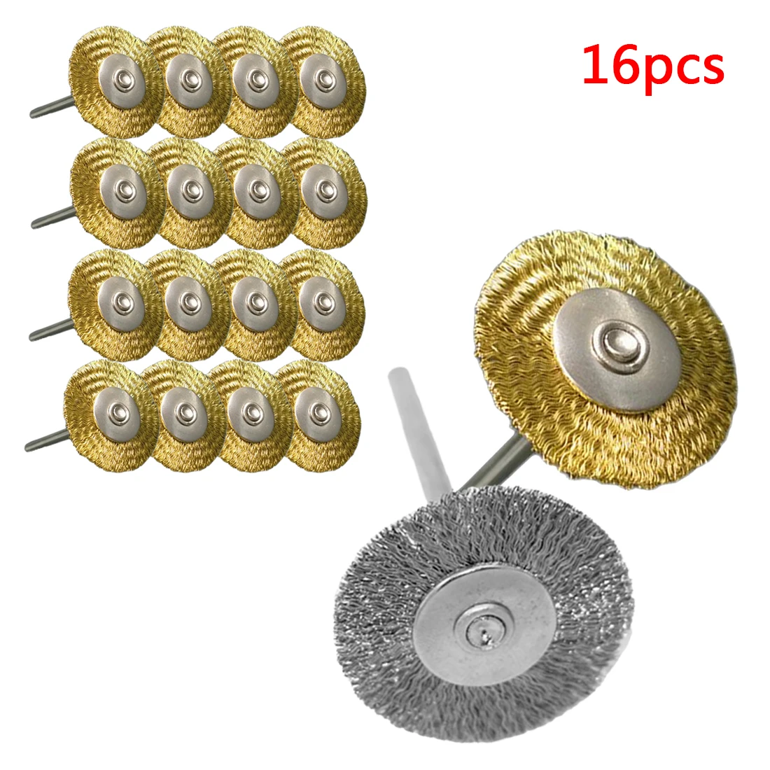 

16pcs Abrasive Tool Accessories Steel Wire Wheel Brushes Wheel Diameter Brushes for Grinder Rotary Tool