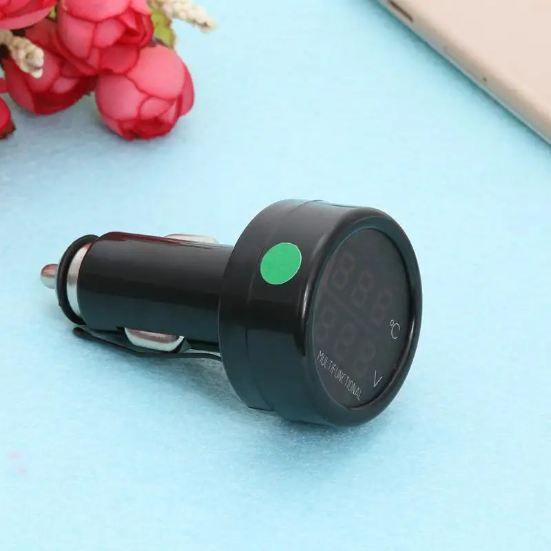 Многофункциональный USB Автомобильное зарядное устройство 12 В/24 В Цифровой вольтметр-термометр автоматический вольтметр датчик 2.1A быстрое зарядное устройство для телефона планшета