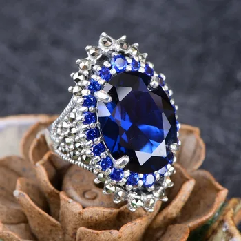 

Thai silver synthesis section blue corundum with mark sunriser ring a undertakes to atmosphere