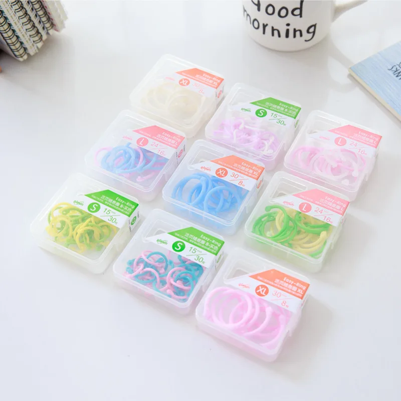 

Colorful Plastic Circle Ring Clips DIY Albums Loose Leaf Book Binder Hoops Notebook Circle Ring Key Rings Office School Supplies