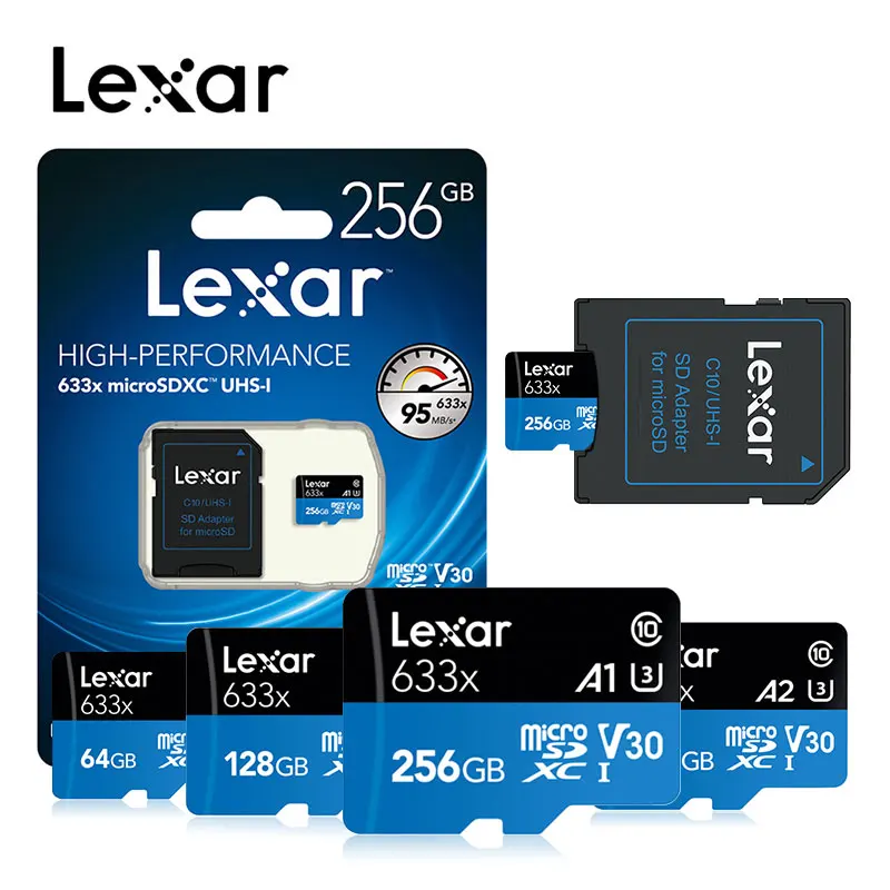 Lexar micro sd карта Горячая 633x UHS-I карты памяти высокая скорость/качество 512 Гб micro sd карта для смартфона реальная емкость