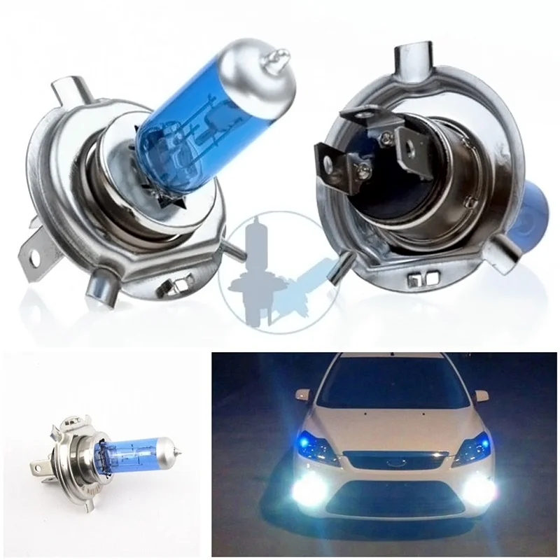 

2pcs Car Styling 12V 100W H4 6000K Super Bright White Car Headlight Light Lamp Bulbs Fog Lights CSL2017
