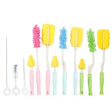 6 шт. стиль губки бутылки кисть соска щетка присоски набор кистей, младенцев уход питания силиконовые ершом