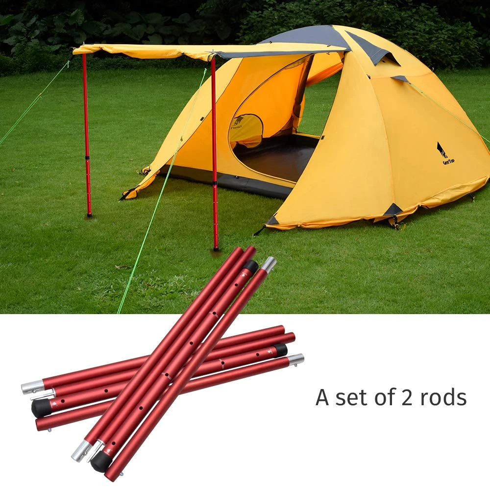Geertop Aluminum Adjustable Tent Pole Telescopic Tarp Poles Camping