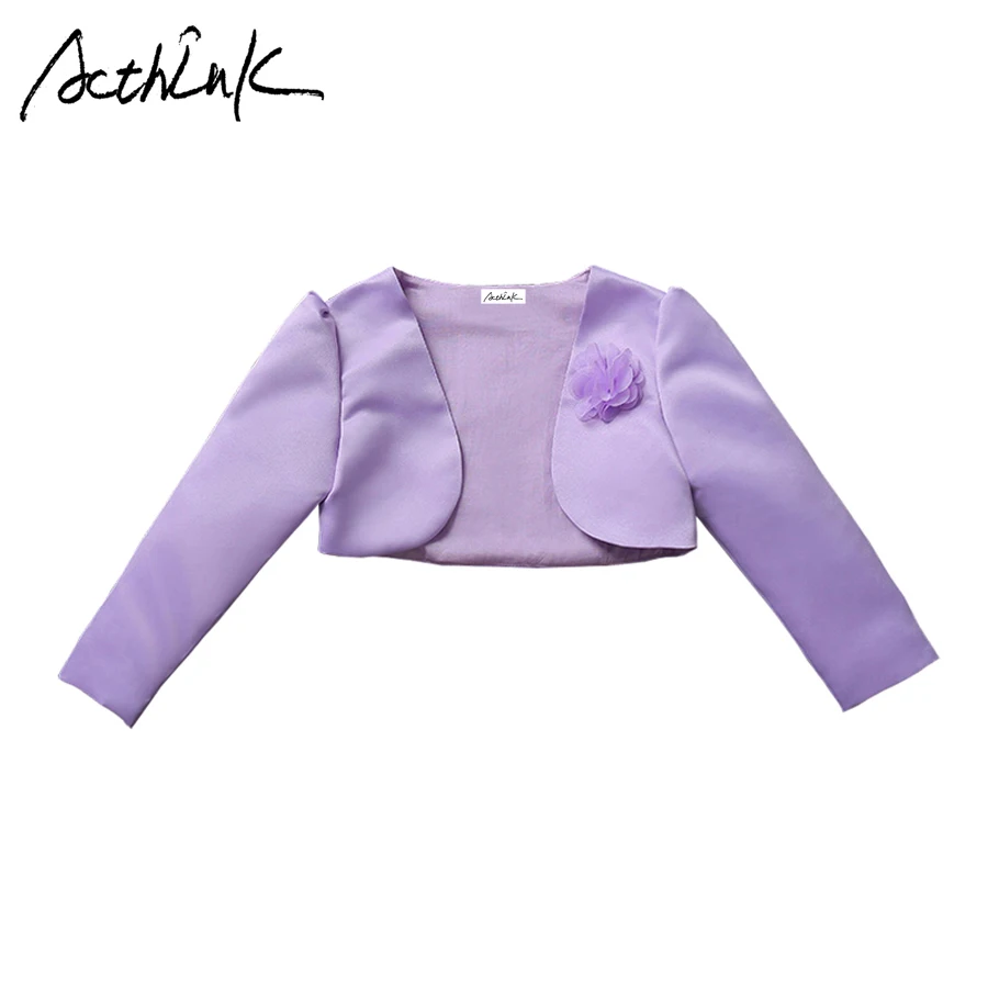 ActhInK New Baby Girls Bolero Children Formal Short Jacket for Girls 5 Designs Girls Wedding Dress Cape Girls Party Bolero, C312