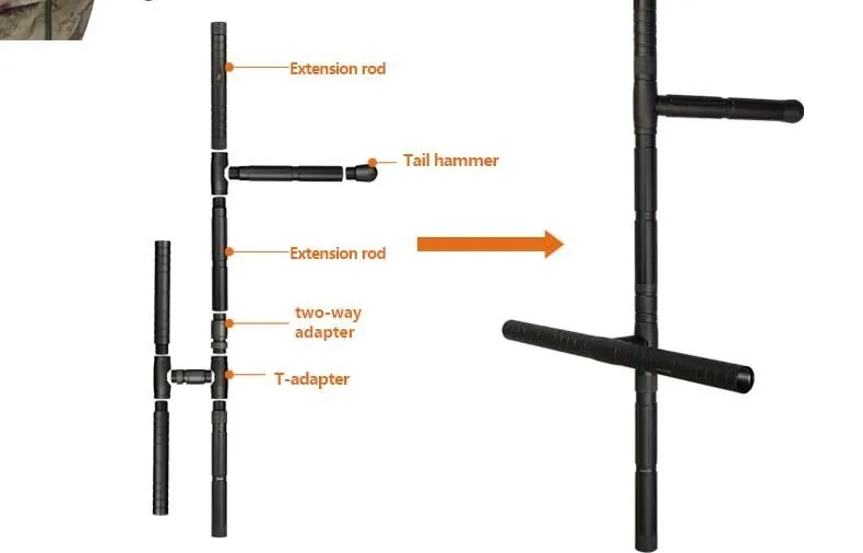 Multi-functional Tactical Survival Stick for Outdoor sports camping hiking Sadoun.com