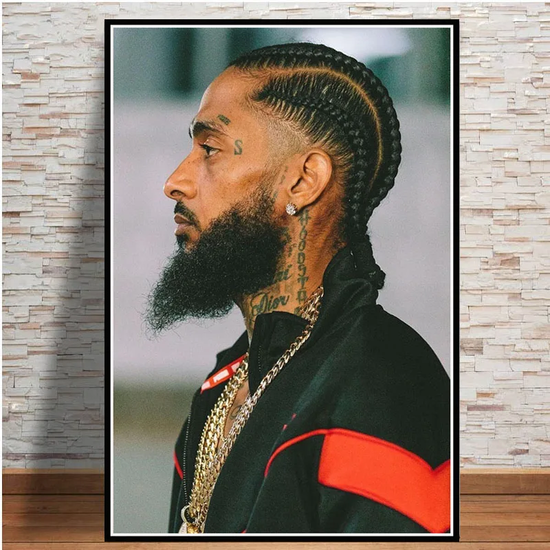 Плакат и печатная графика новая Nipsey Hussle Rapper хип хоп Музыка поп звезда портрет настенная художественная живопись картины для гостиной домашний декор - Цвет: Многоцветный