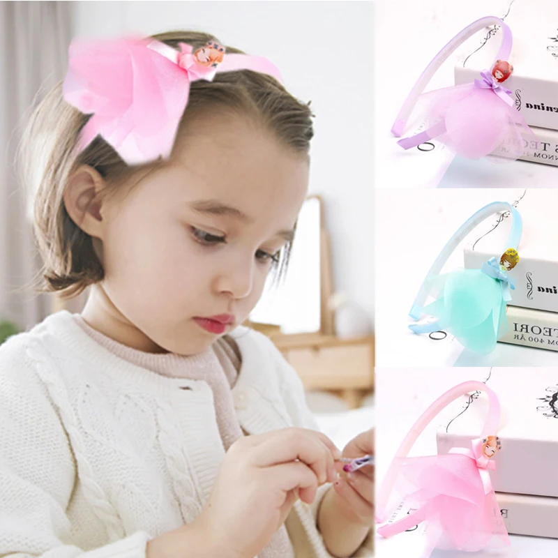 

Sale 1PC New Korean children fashion princess dress headband lace fabric cartoon headband hair accessories
