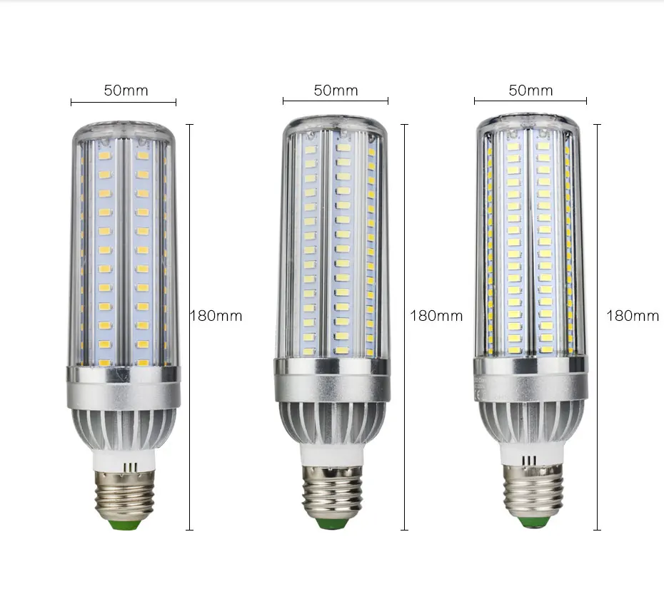 Высокая Мощность Светодиодная лампа SMD 5730 25 Вт 35 Вт 45 Вт E27 Светодиодная лампа Алюминий вентилятор охлаждение без мерцания без Строб AC 85-265 В