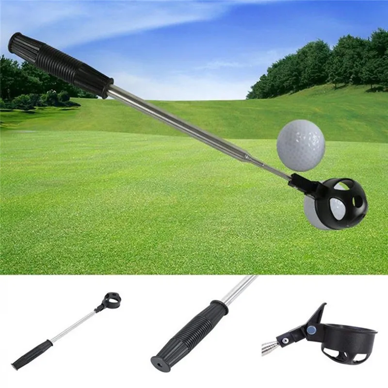 Golf Ball Retriever Device Outdoor Sport Telescopic Stainless Steel